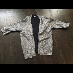 Metallic painted sweater